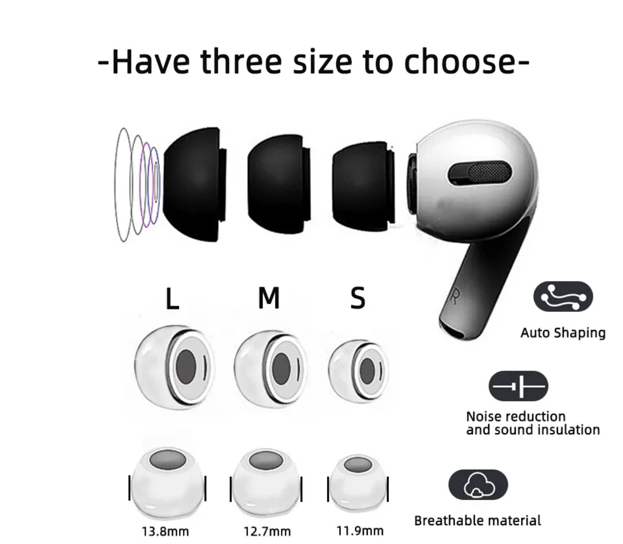 Direct Replacement AirPods Silicone EarBuds- AirPods Accessories Direct Replacement AirPods Silicone EarBuds- AirPods Accessories